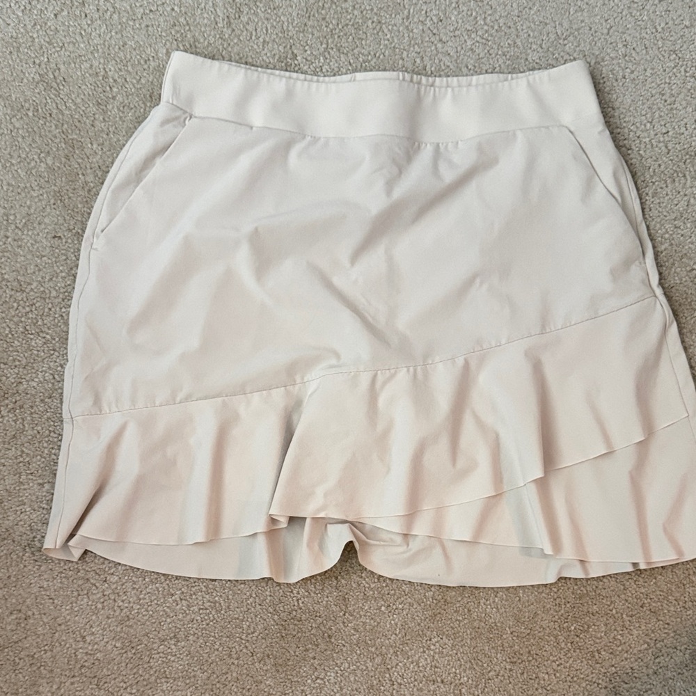 Greg Norman Collection Cream Asymmetrical Skirt